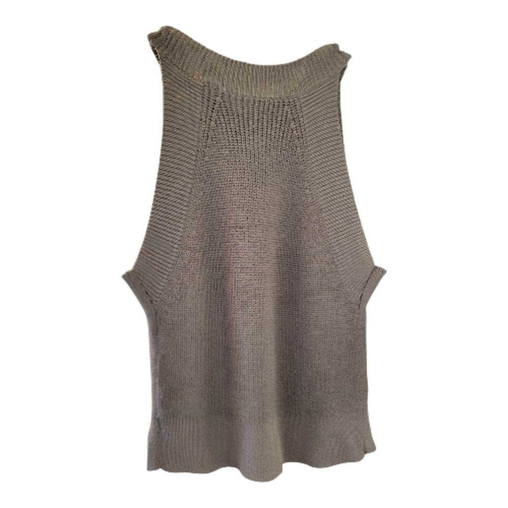 Aritzia Wilfred Crevier Knit Halter Tank Top In Taupe - Size XS - Picture 3 of 8